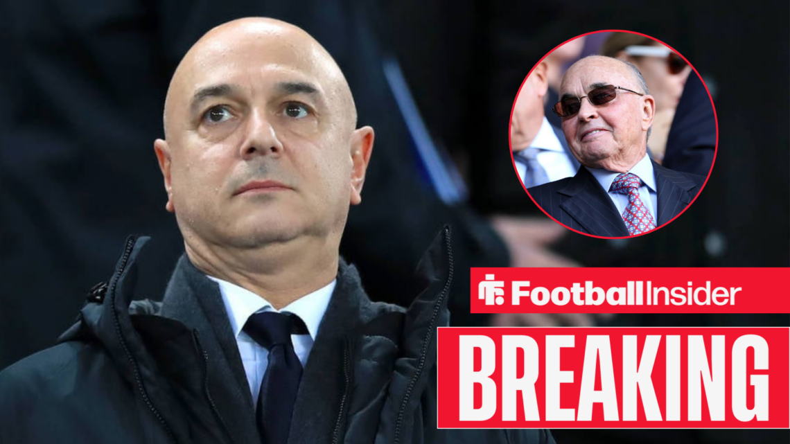 Former Tottenham chairman Daniel Levy with ex-Tottenham owner Joe Lewis right inset