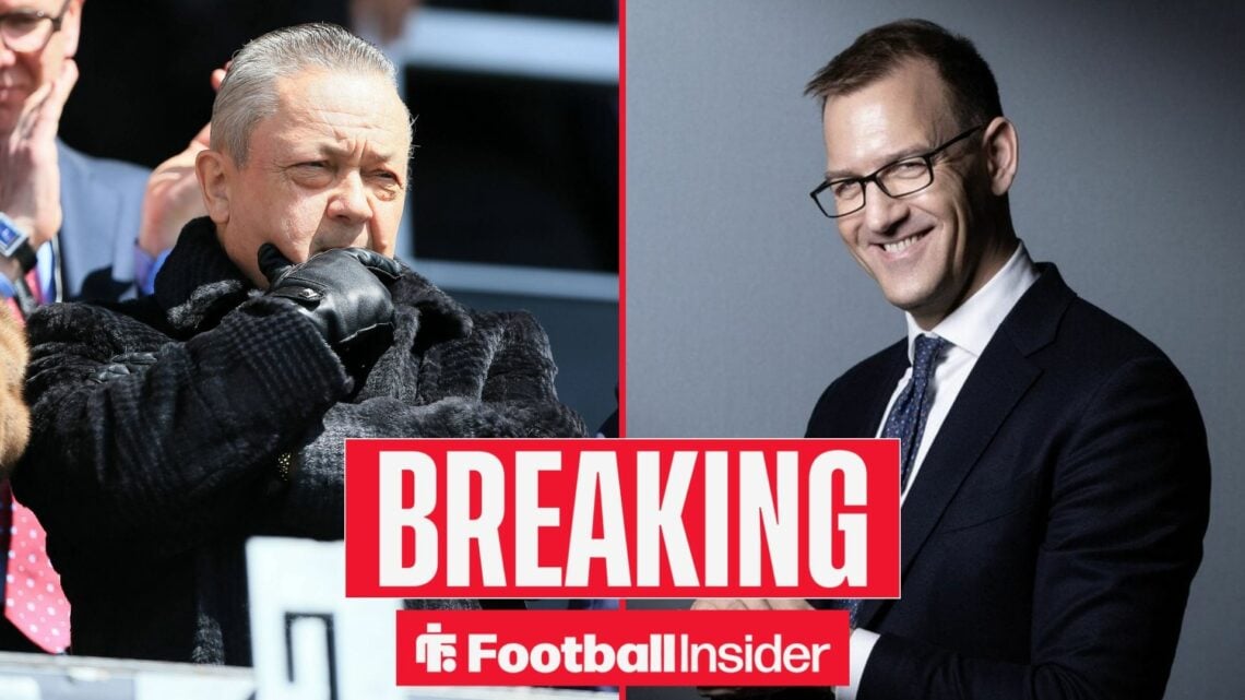 David Sullivan with his hand on his chin alongside Daniel Kretinsky smiling