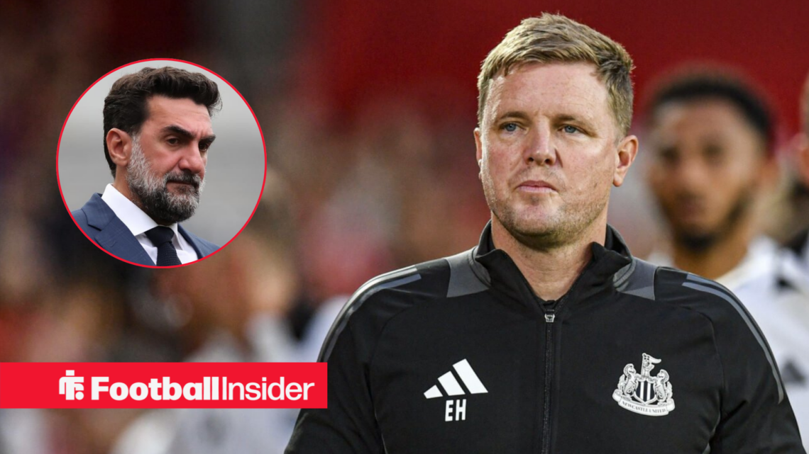 Newcastle manager Eddie Howe and chairman Yasir Al-Rumayyan left inset