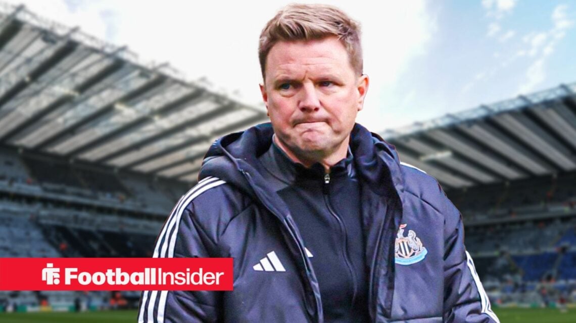 Newcastle boss Eddie Howe at St James Park looking unsure