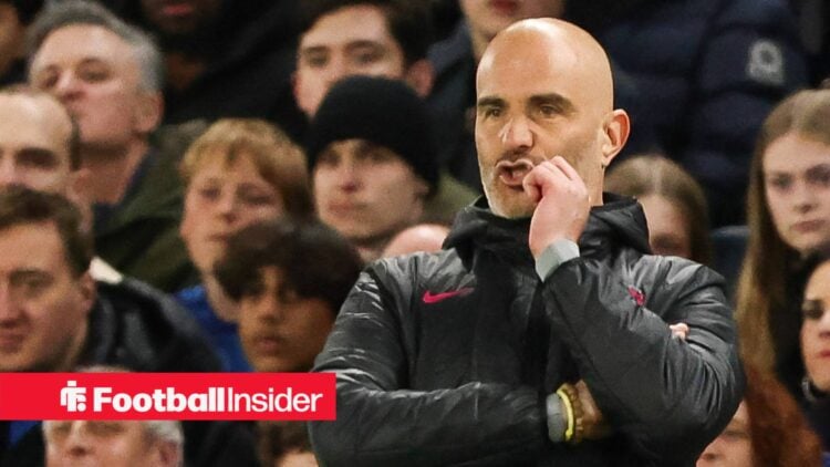 Enzo Maresca on the Chelsea touchline
