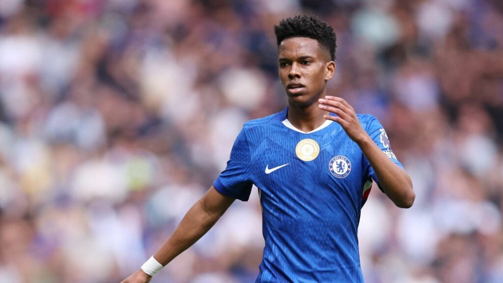 Estevao in action for Chelsea