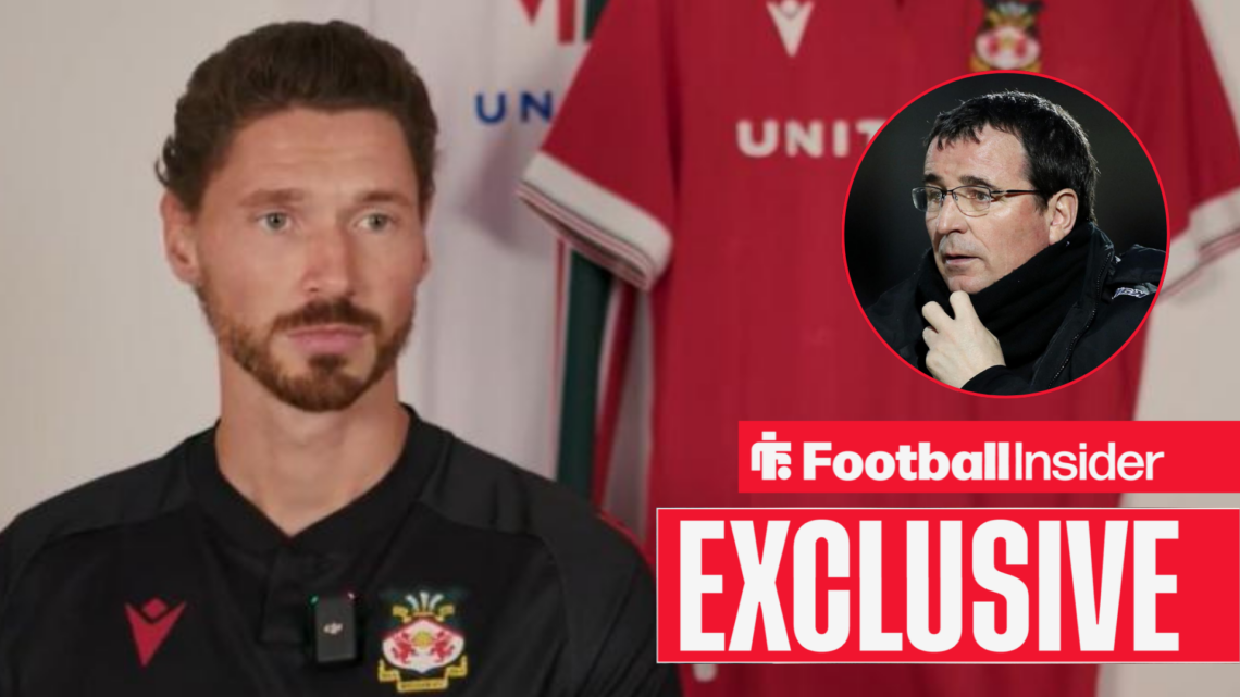 Gary Bowyer in a circular inset, George Evans at Wrexham