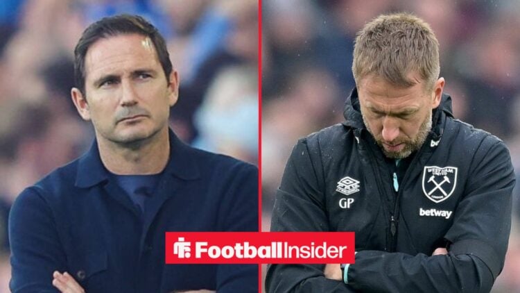 Frank Lampard and Graham Potter on the sidelines