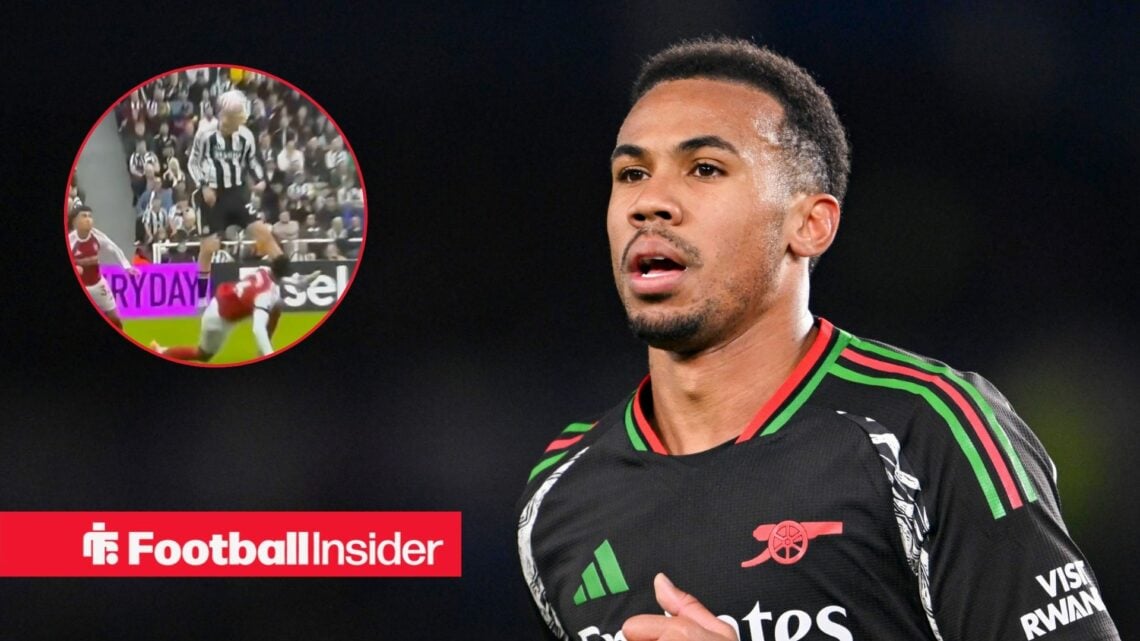 Gabriel running and incident with Nick Woltemade in inset