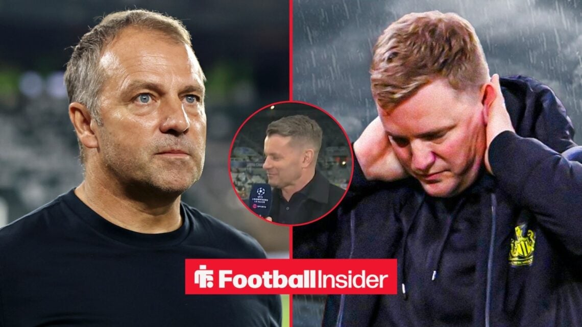 Barcelona manager Hansi Flick, Newcastle manager Eddie Howe, pundit Shay Given