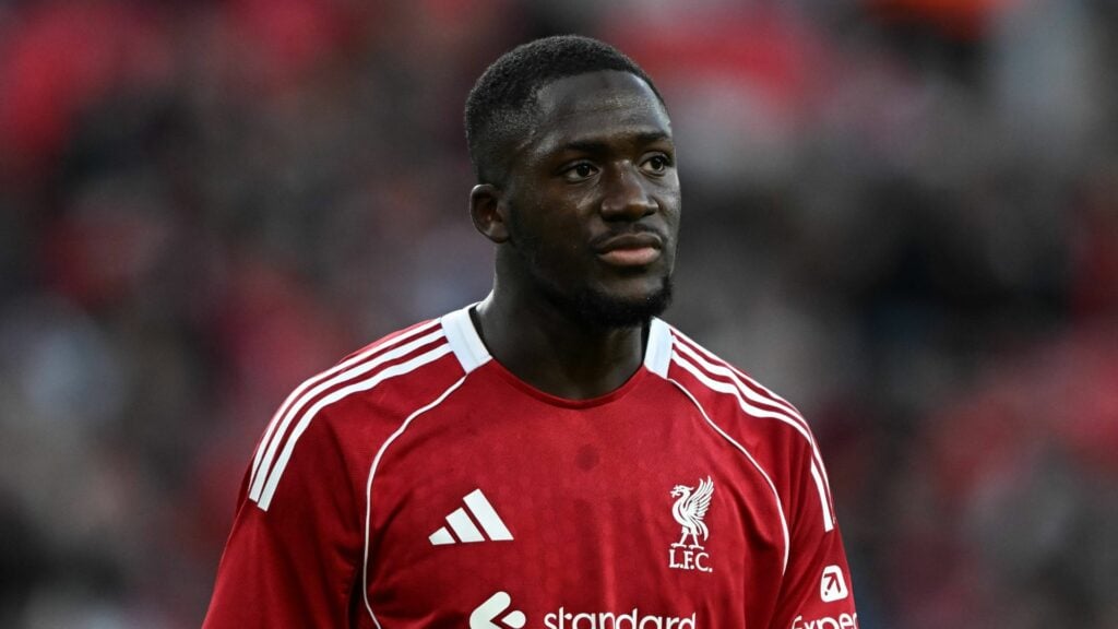 Ibrahima Konate in action for Liverpool in the Premier League