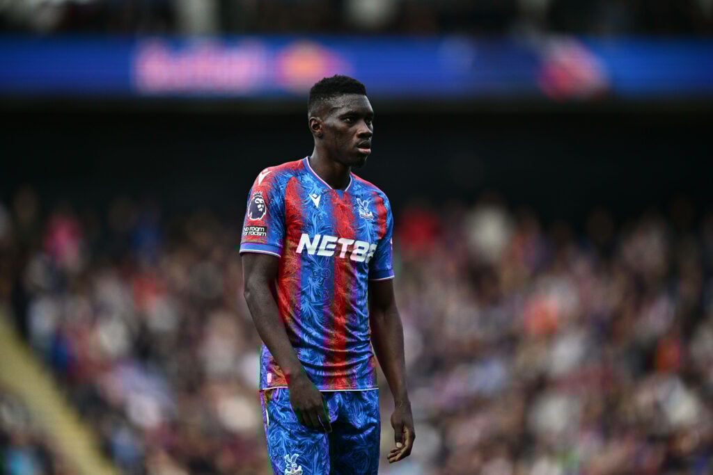 Ismaila Sarr in action for Crystal Palace during a Premier League game