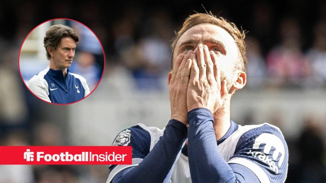 James Maddison at Tottenham with Thomas Frank inset