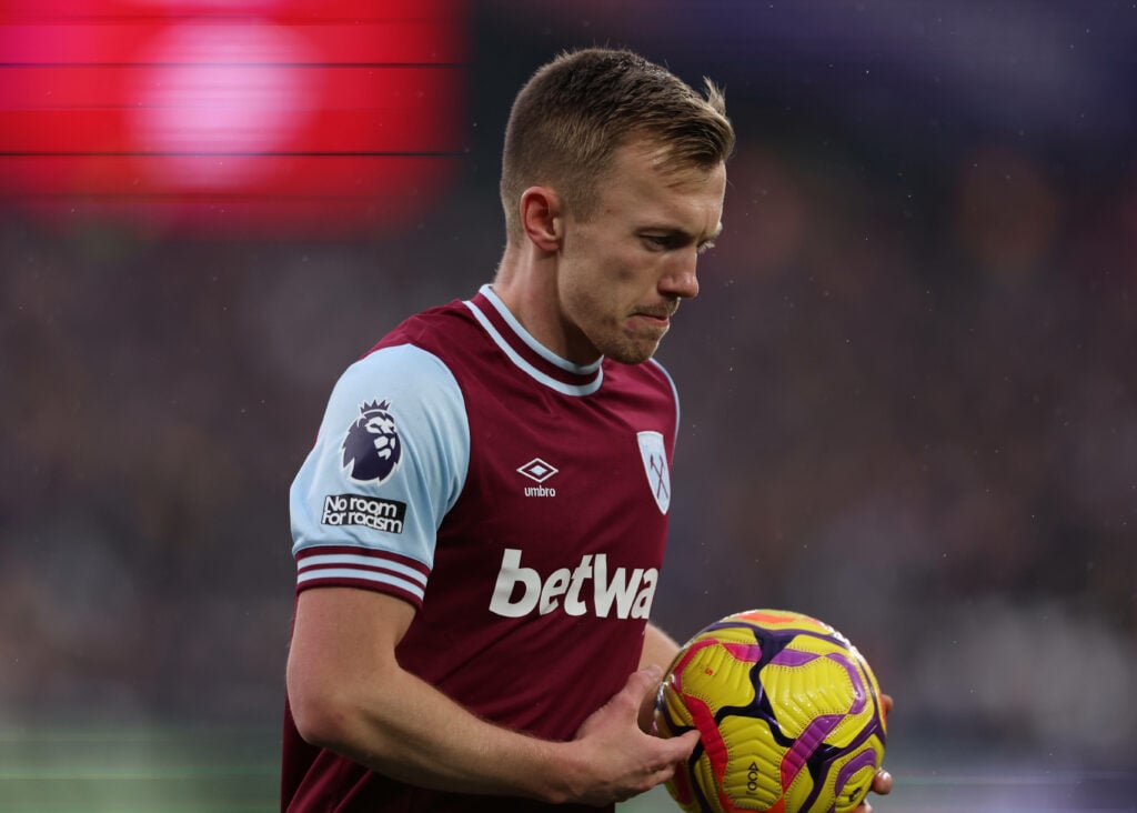 James Ward-Prowse in action for West Ham.
