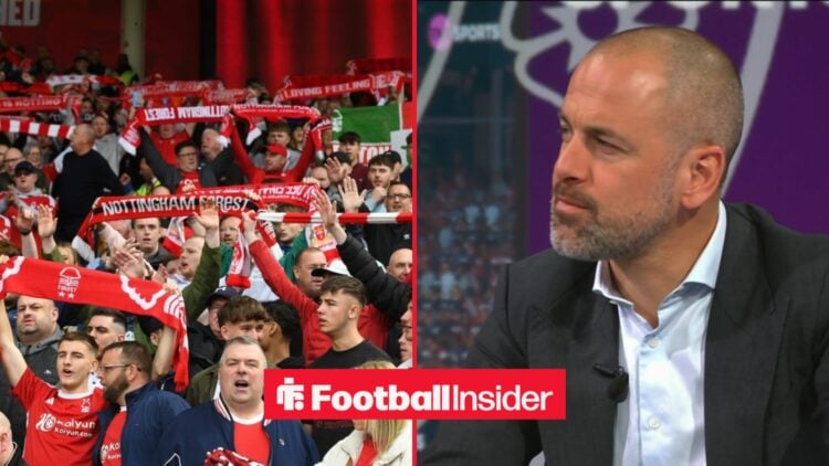 Nottingham Forest fans alongside Joe Cole.