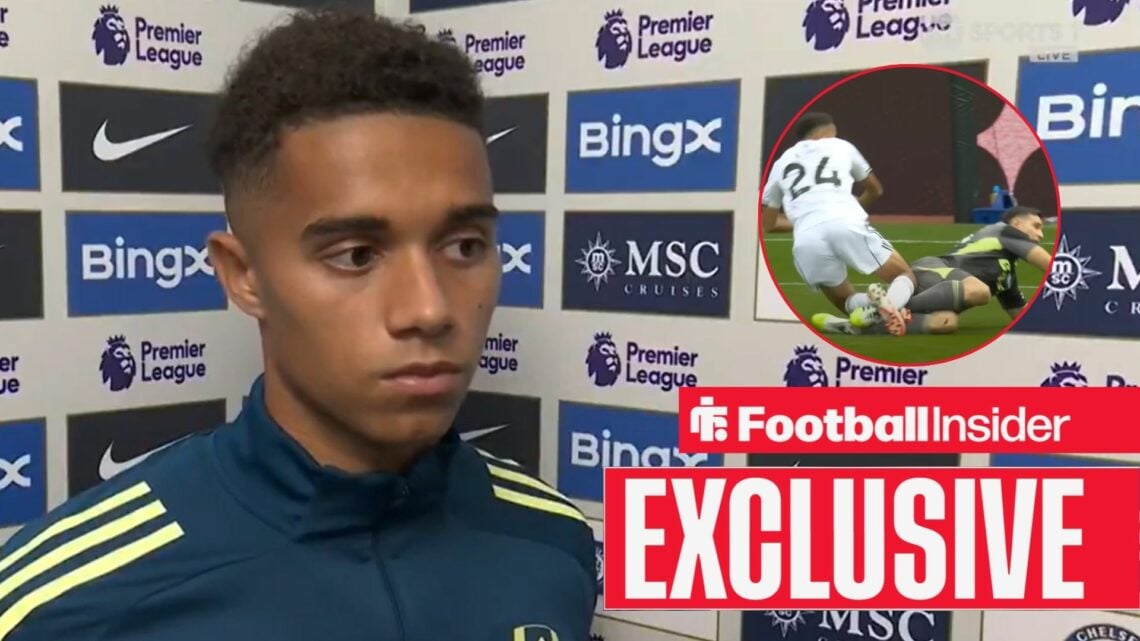 Joshua King in an interview, clash with Emi Martinez in a circular inset