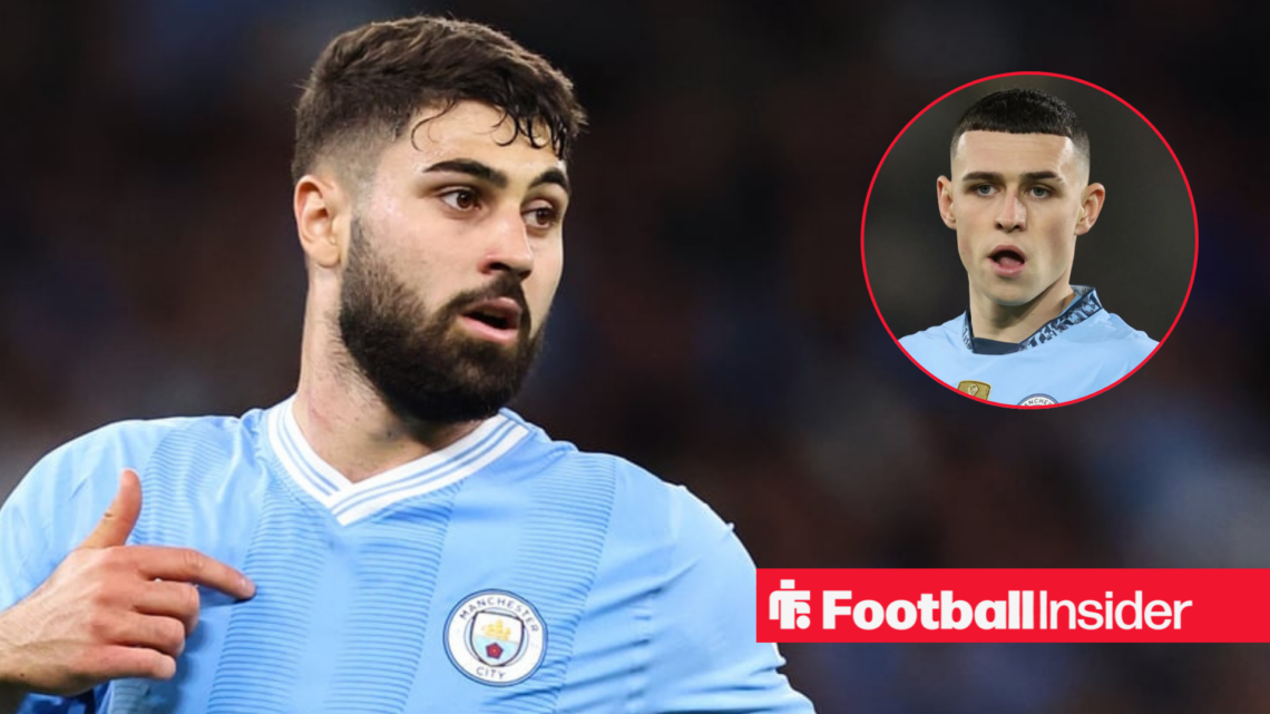 Josko Gvardiol in Man City home shirt with Phil Foden inset