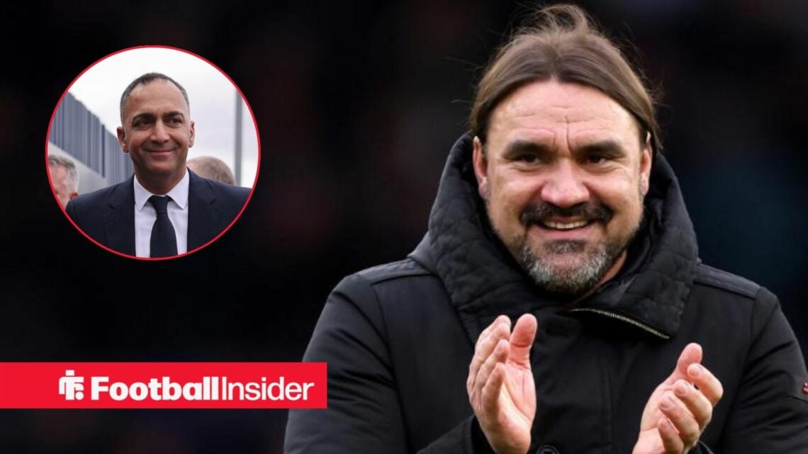 Daniel Farke clapping, Paraag Marathe in a circular inset