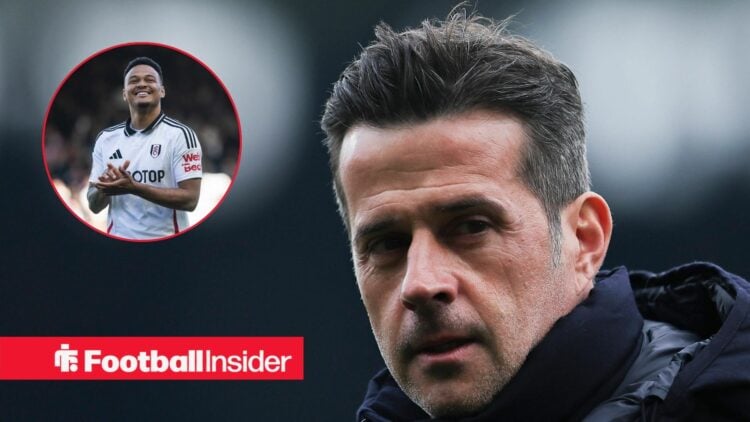 Marco Silva looking annoyed and Rodrigo Muniz in inset