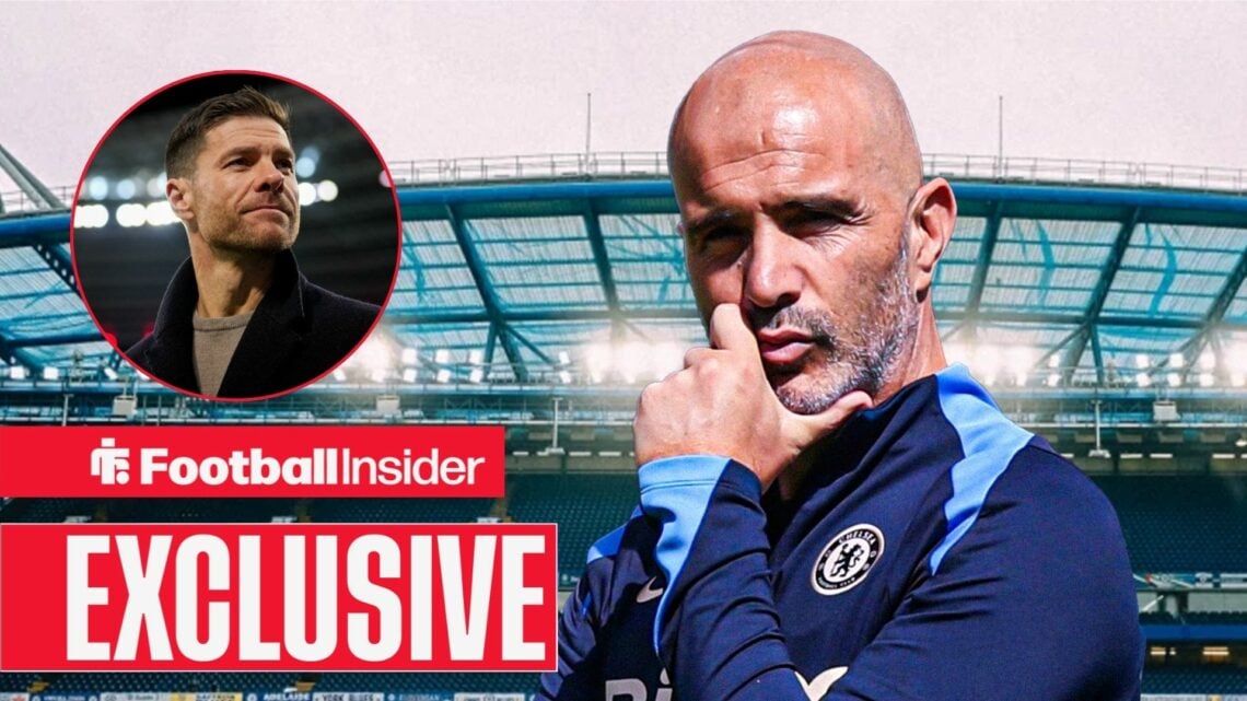 Enzo Maresca next to Xabi Alonso in a circular inset