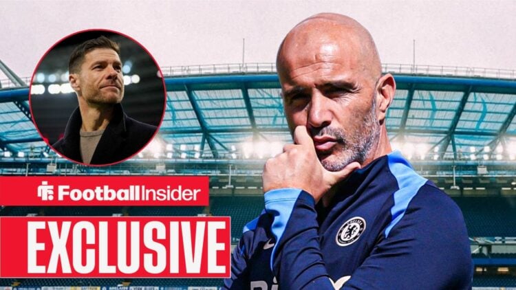Enzo Maresca next to Xabi Alonso in a circular inset