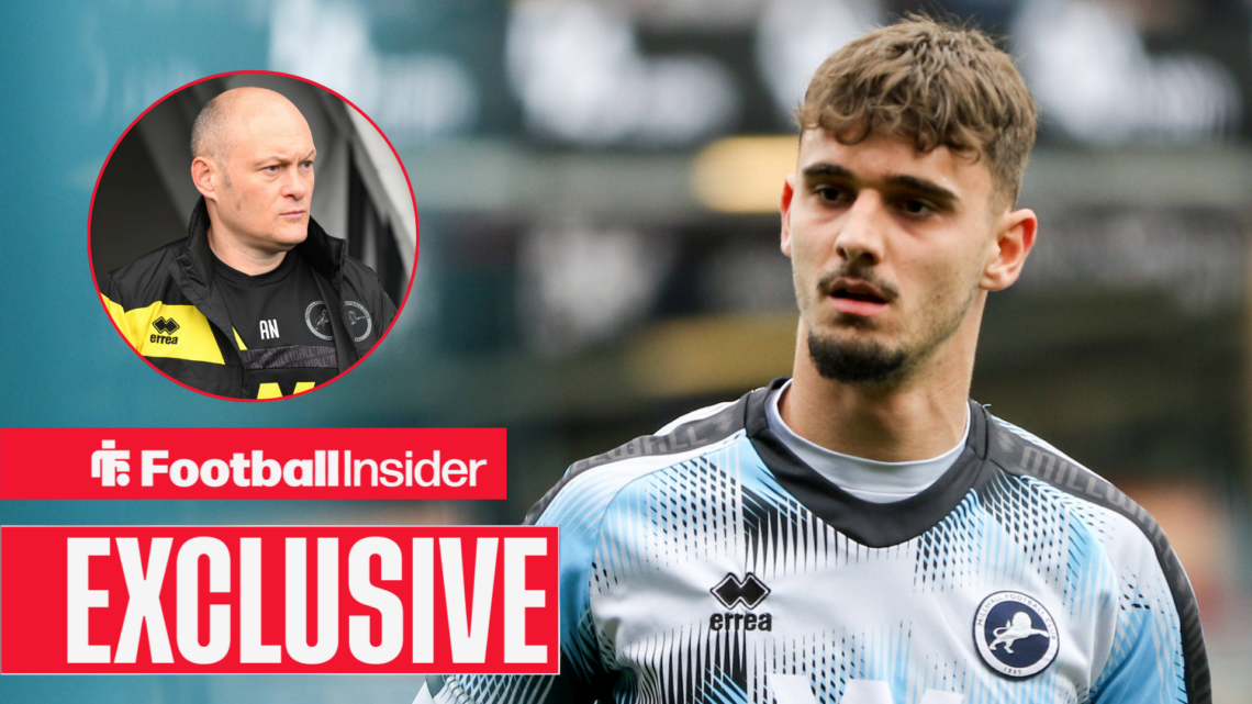 Mihailo Ivanovic in a Millwall kit, Alex Neil in a circluar inset