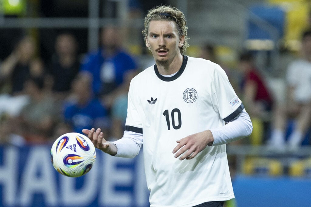 Nick Woltemade in action for Germany's Under-21s