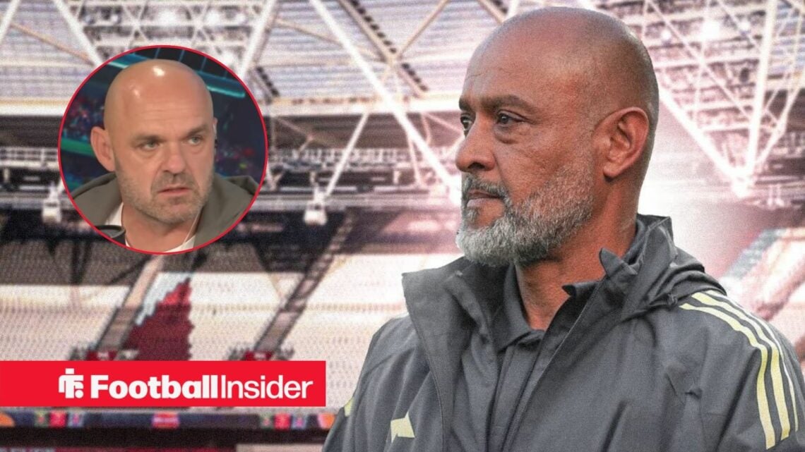 West Ham boss Nuno Espirito Santo looking at pundit Danny Murphy