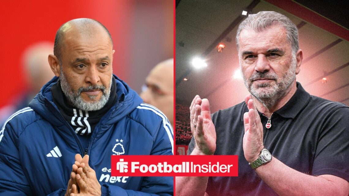 Former Forest manager Nuno Espirito Santo alongside current Nottingham Forest manager Ange Postecoglou