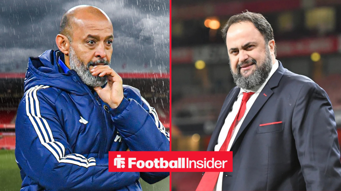 Nuno Espirito Santo standing next to Evangelos Marinakis