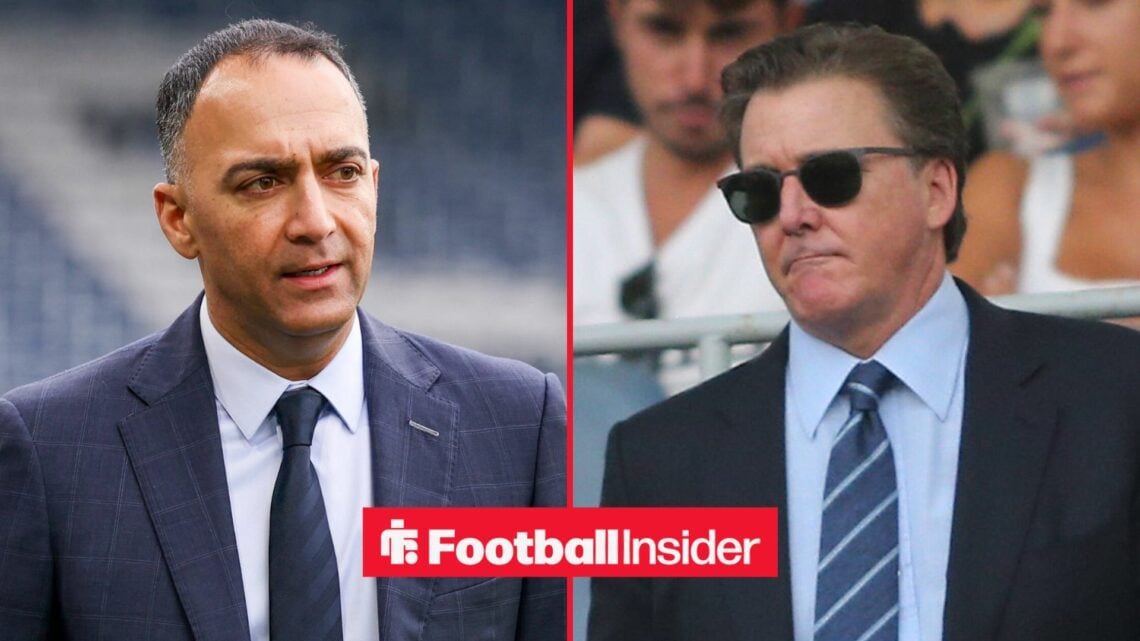 Paraag Marathe looking serious alongside Dan Friedkin wearing sunglasses