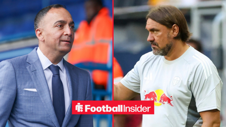 Paraag Marathe at Elland Road alongside Daniel Farke in a Leeds United training shirt