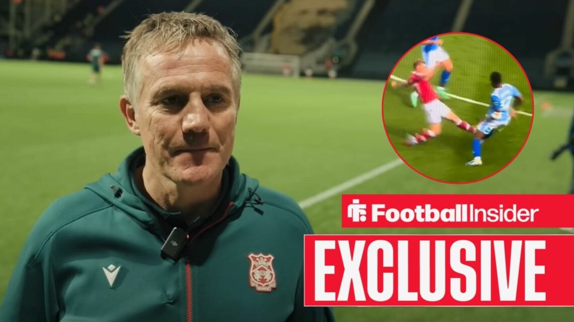 Phil Parkinson in an interview, Lewis O'Brien's challenge in a circular inset