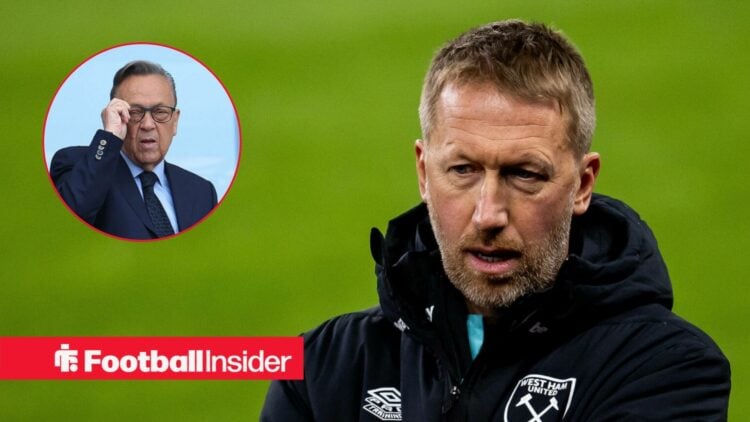Graham Potter next to a circular inset of David Sullivan
