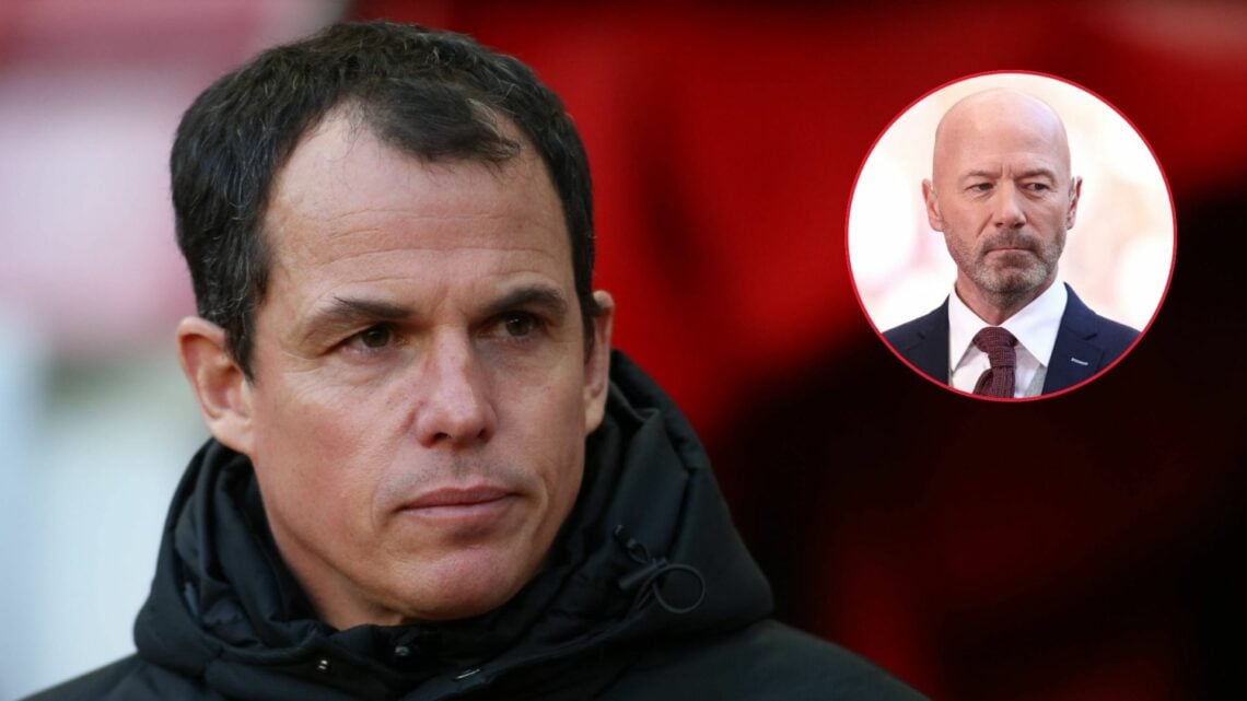 Sunderland boss Regis Le Bris alongside a headshot of pundit Alan Shearer