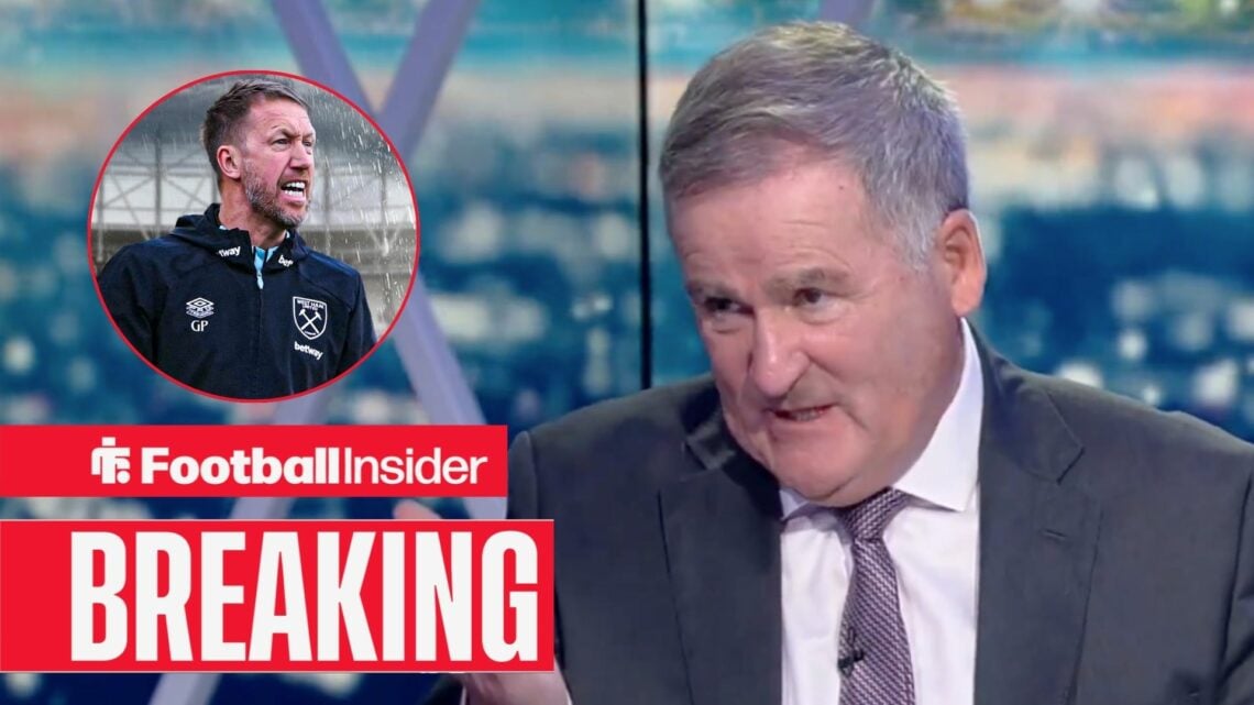 RIchard Keys speaking on beIN Sports, Graham Potter in a circular inset