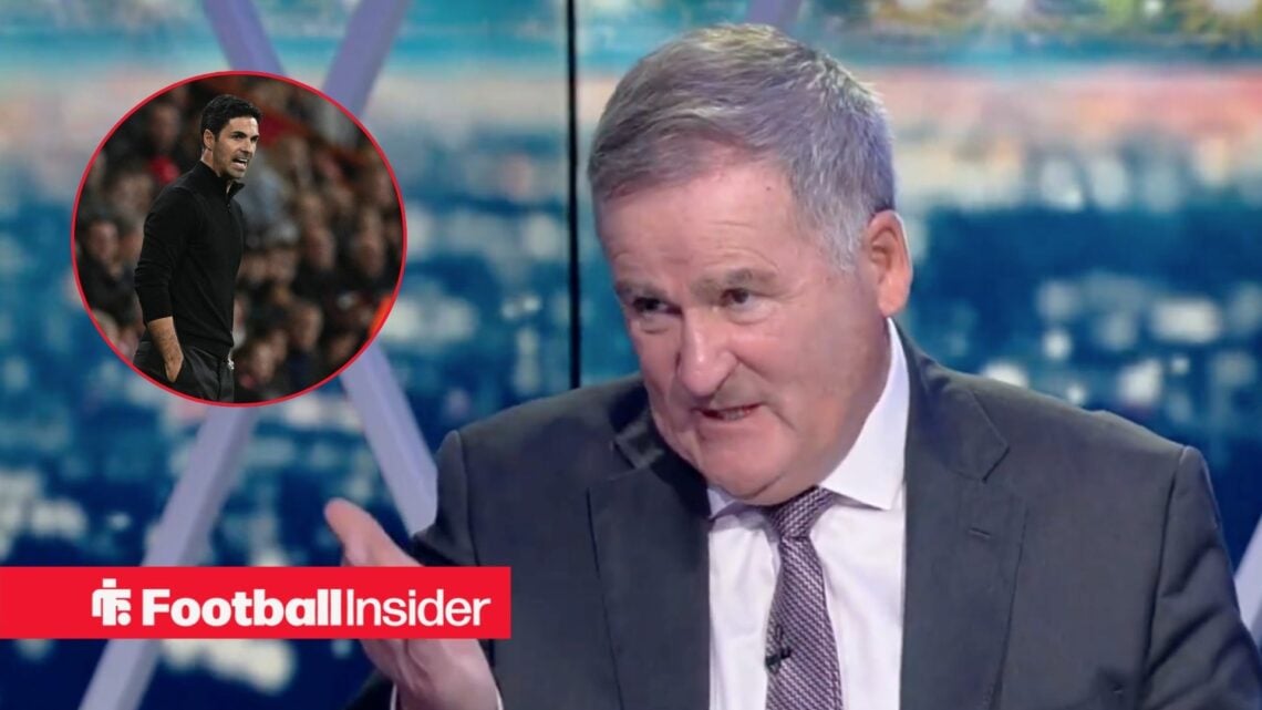 Richard Keys talking and Mikel Arteta in inset