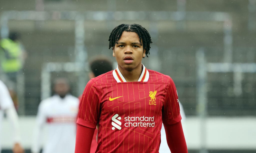Rio Ngumoha in action for Liverpool Youth team