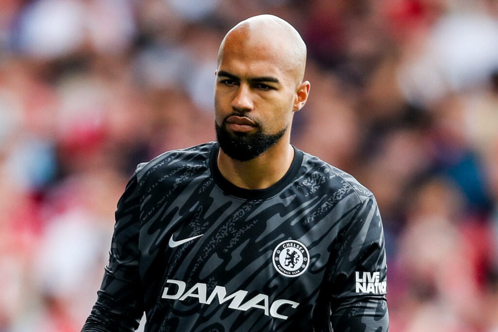 Robert Sanchez in action for Chelsea