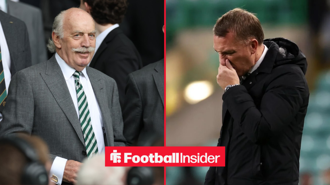 Celtic manager Brendan Rodgers, alongside owner Dermot Desmond.