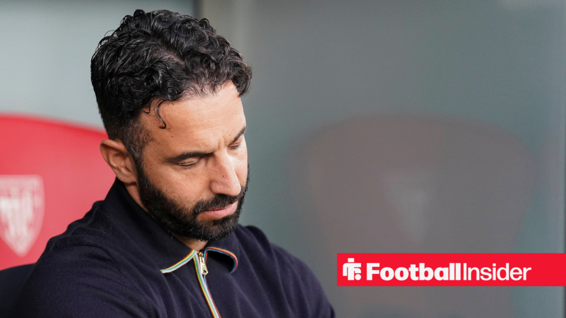 Ruben Amorim disappointed in the dugout