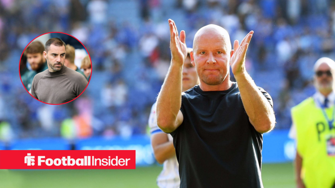 Sheffield United boss Ruben Selles in a circular image alongside an image of Sheffield Wednesday boss Henrik Pedersen