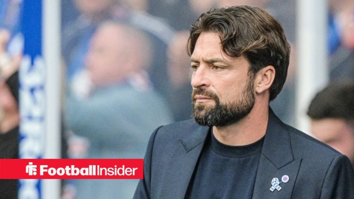 Rangers manager Russell Martin on the Ibrox touchline.