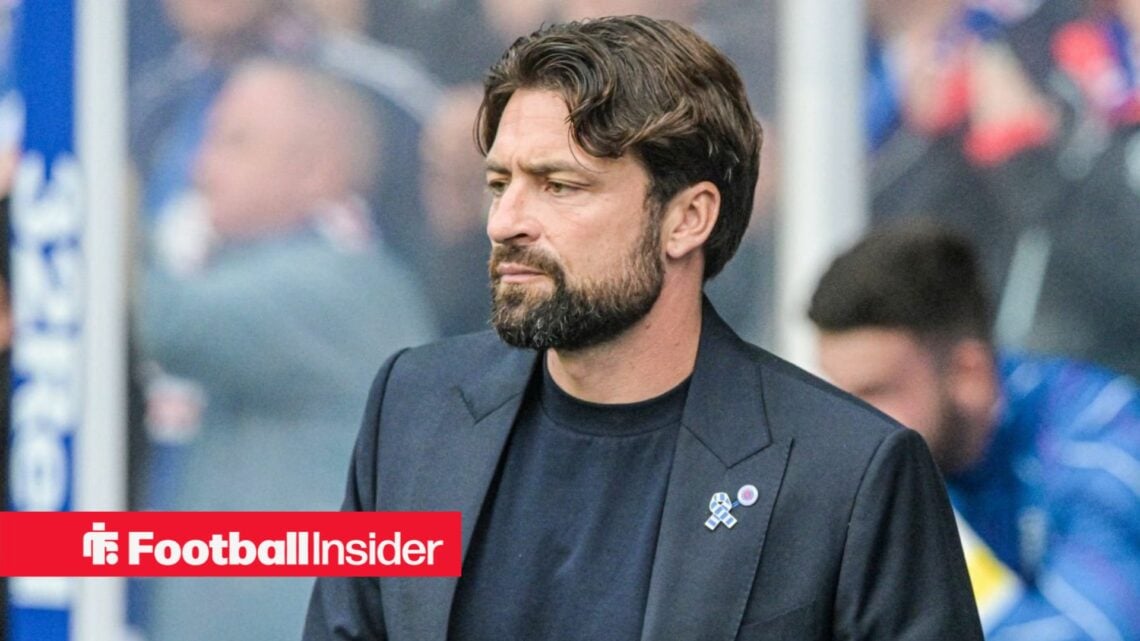 Rangers manager Russell Martin on the touchline