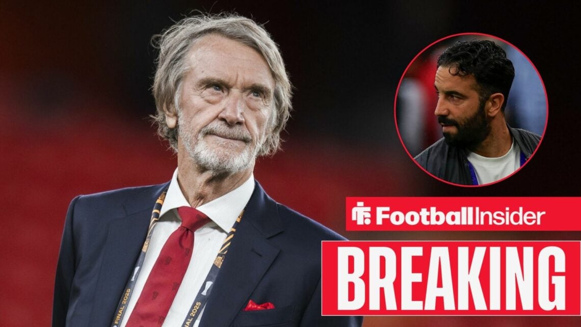 Sir Jim Ratcliffe after the Europa League final, with Ruben Amorim in a circular inset
