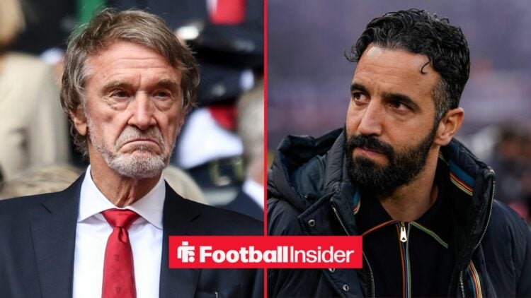 Sir Jim Ratcliffe looking sad alongside Ruben Amorim looking concerned