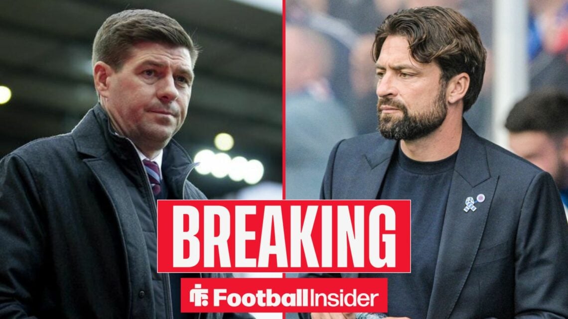 Steven Gerrard at Villa Park, with Russell Martin at Ibrox