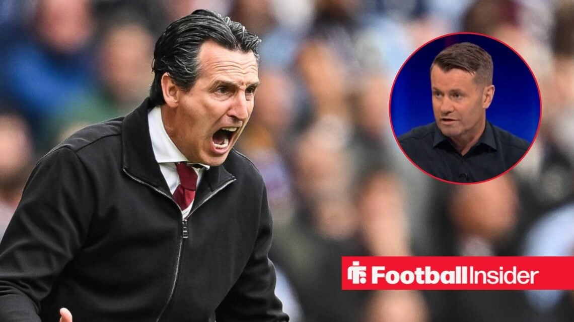 Unai Emery shouting on the touchline with SHay Given inset