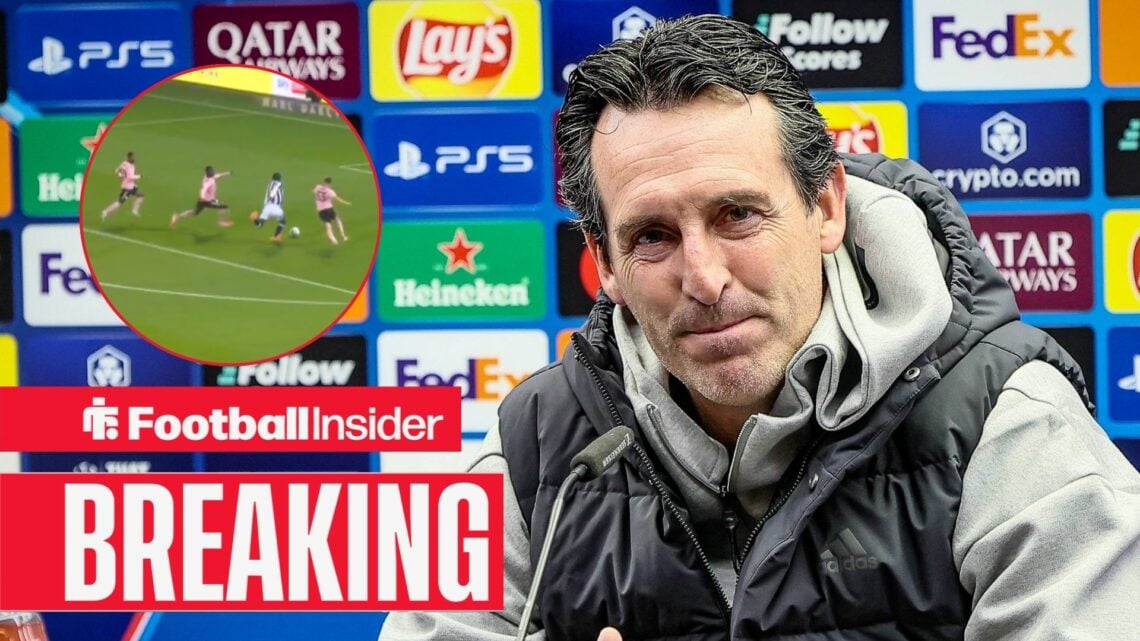 Unai Emery in his press conference, Samuel Iling-Junior's goal in a circular inset