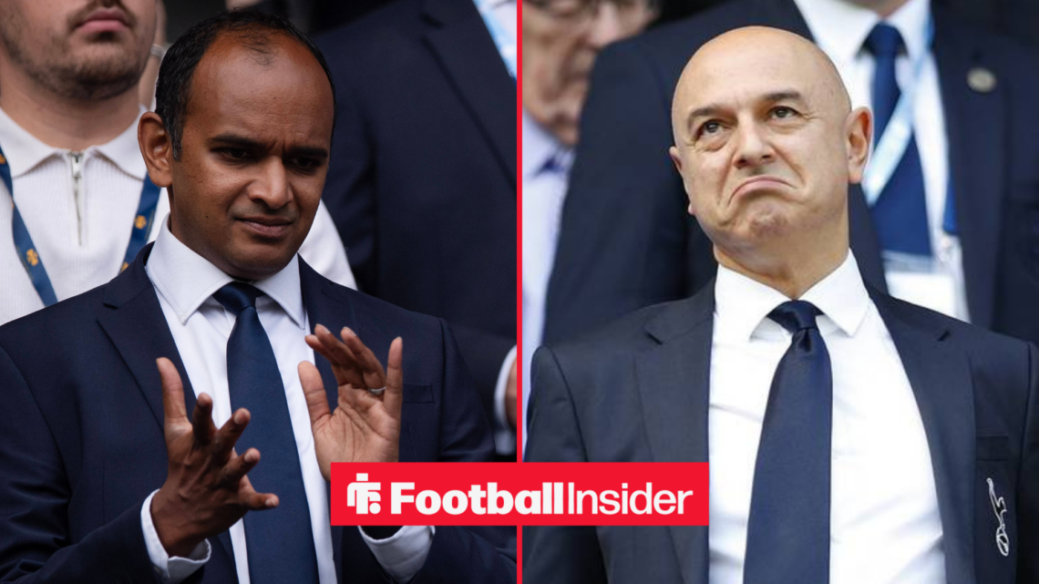 Vinai Venkatesham clapping alongside Daniel Levy looking upset