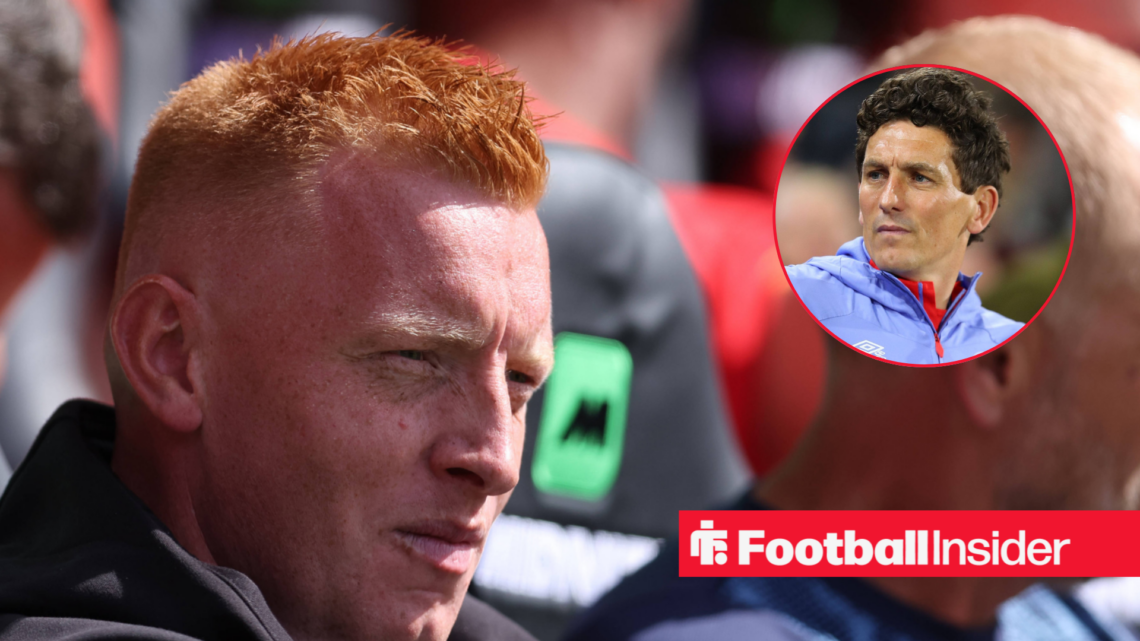 Southampton boss Will Still alongside an image of Keith Andrews in a circular frame
