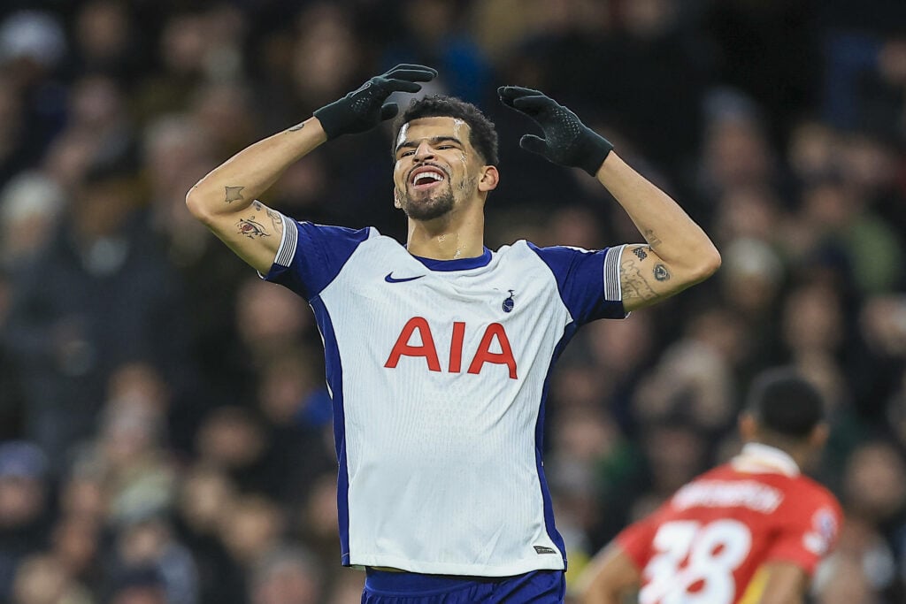 Dominic Solanke in action for Tottenham