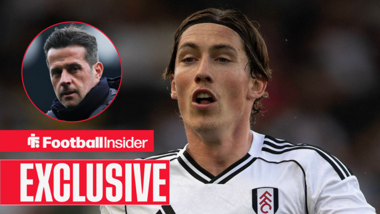 Harry Wilson in action for Fulham with Marco Silva included in circular insets