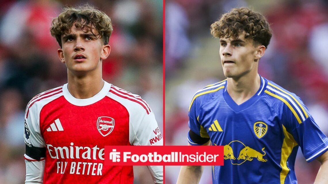 Max Dowman and Harry Gray playing for Arsenal and Leeds respectively